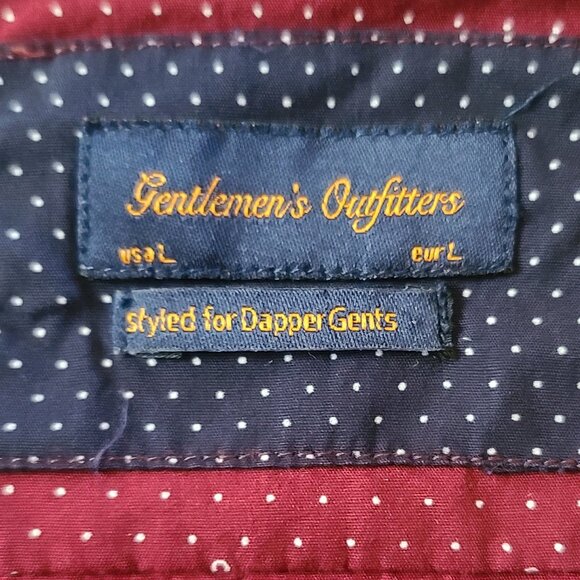 Gentlemen's Outfitters Dark Red Men's Large Shirt With Anchor Design - Picture 2 of 7